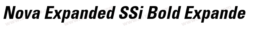 Nova Expanded SSi Bold Expanded Italic字体转换